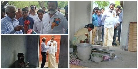 சிவகாசி அருகே கீழதிருத்தங்கல்லில் உள்ள சோனி விநாயகா பட்டாசு ஆலையில் மத்திய இணை அமைச்சர் சுரேஷ் கோபி ஆய்வு செய்தார்.