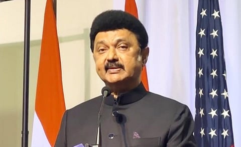 சான்பிரான்சிஸ்கோவில் அமெரிக்கவாழ் தமிழர்களிடம் உரையாடிய முதல்வர் மு.க. ஸ்டாலின்.