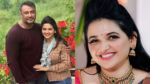 பவித்ரா கவுடாவுடன் தர்ஷன்.