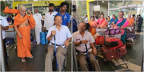 உத்தராகண்ட் நிலச்சரிவில் இருந்து மீட்கப்பட்ட ஆன்மிகச் சுற்றுலாப் பயணிகள் 10 பேர் விமானம் மூலம் சென்னை வந்தடைந்தனர்.