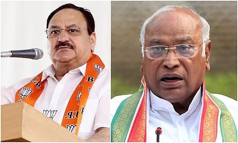 ஜெ.பி.நட்டா, மல்லிகார்ஜுன கார்கே