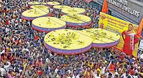 திருப்பதி திருக்குடை ஊர்வலத்தை முன்னிட்டு சென்னையில் நாளை போக்குவரத்தில் மாற்றம்