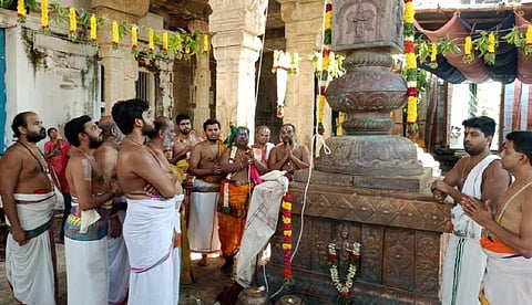 ஸ்ரீவில்லிபுத்தூர் ஆண்டாள் கோயில் புரட்டாசி பிரம்மோற்சவ விழா கொடியேற்றத்துடன் தொடக்கம்