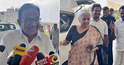 திருச்சியில் இருந்து சென்னைக்கு ஒரே விமானத்தில் பயணித்த முன்னாள், இந்நாள் நிதியமைச்சர்கள்!