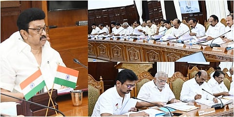 முதல்வர் ஸ்டாலின் தலைமையில் நடைபெற்ற அமைச்சரவைக் கூட்டம்.