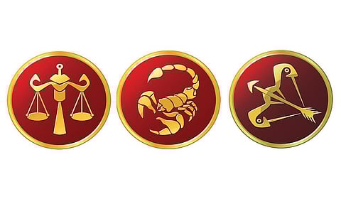 துலாம், விருச்சிகம், தனுசு ராசிகளுக்கு இந்த வாரம் எப்படி? | பலன்கள் @ அக்.17 - 23