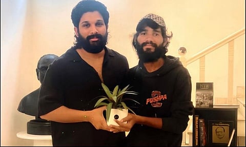 உ.பி to ஹைதராபாத் சைக்கிள் பயணம்: அல்லு அர்ஜுனை காண வந்த ரசிகர்!