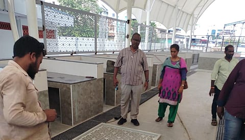 சிந்தாதிரிப்பேட்டை நவீன மீன் அங்காடியில் இறுதிகட்டப் பணிகள் நடைபெற்று வருகிறது.