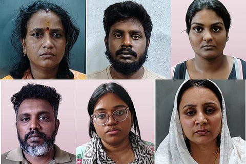 (மேல்வரிசை) மகேஸ்வரி, லோகேஷ், ஜெயசக்தி,  (கீழ்வரிசை)   முகமது  நிஷாத், நாஸியா, சீமா பேகம்.