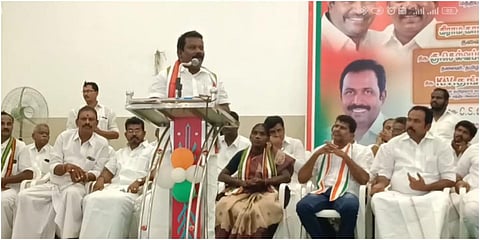 சேலம் மாவட்டம் எடப்பாடியில் நடந்த தமிழ்நாடு காங்கிரஸ் கட்சி கூட்டத்தில் கட்சியின் தலைவர் செல்வபெருந்தகை பேசினார். 