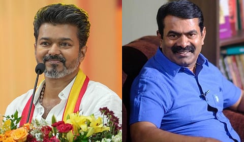சீமானுக்கு தவெக தலைவர் விஜய் பிறந்தநாள் வாழ்த்து!