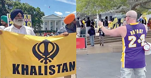 ஆக்​லாந்​தில் நடைபெற்ற பேரணி​யில் காலிஸ்​தான் ஆதரவாளர்களுக்கு பகிரங்​கமாக எச்சரிக்கை விடுத்த நியூசிலாந்து இளைஞர்​.