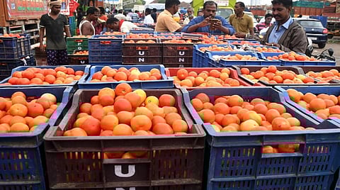 கோயம்​பேடு சந்தை​யில் தக்காளி விலை ரூ.45 ஆக உயர்வு