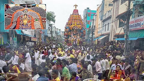 திருச்சானூர் பிரம்மோற்சவ தேர் திருவிழா: திரளான பக்தர்கள் வடம் பிடித்து இழுத்தனர்