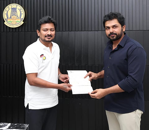 ஃபெஞ்சல் புயல் பாதிப்பு: நடிகர் கார்த்தி ரூ.15 லட்சம் நிவாரண நிதி