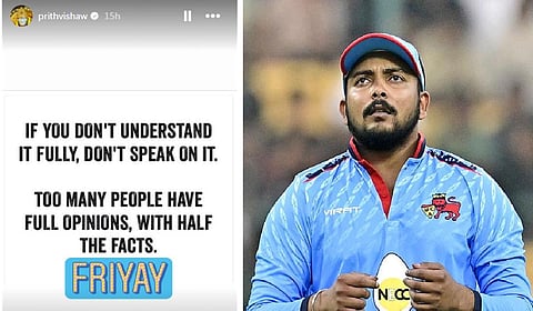 இரவில் ஊர் சுற்றிவிட்டு வலைப் பயிற்சிக்கு ‘குட் பை’? - பிரித்வி ஷா சூசக பதில்