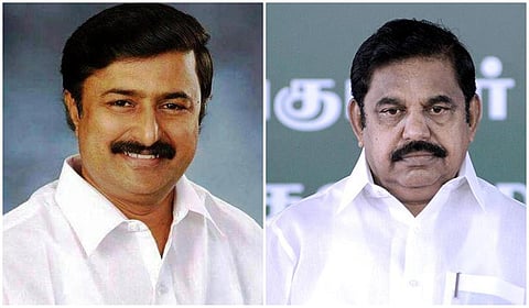 இடது: அமைச்சர் மு.பெ.சாமிநாதன் | வலது: எடப்பாடி பழனிசாமி