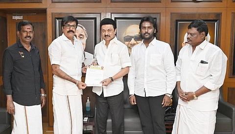 முதல்வர் ஸ்டாலினுடன் எல்.கே.சுதீஷ் சந்திப்பு