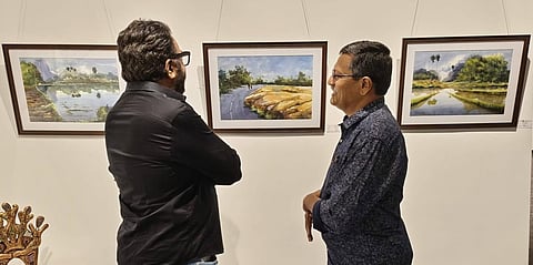 நடிகர் பொன்வண்ணனுடன் ஓவியர் சுந்தரன்