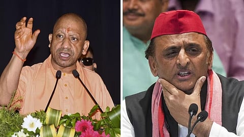 உ.பி முதல்வர் யோகி ஆதித்யநாத், சமாஜ்வாதி தலைவர் அகிலேஷ் யாதவ்