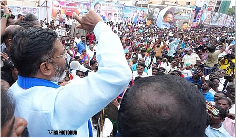“டங்ஸ்டன் திட்டதால் நாடு வல்லரசாகும் என்றால்...” - மேலூர் ஆர்ப்பாட்டத்தில் திருமாவளவன் ஆவேசம்