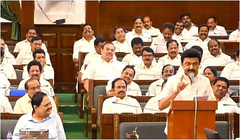 தமிழக சட்டப்பேரவையில் ஆளுநர் உரைக்கு நன்றி தெரிவிக்கும் தீர்மானத்தின் மீது பதிலளித்து பேசினார் முதல்வர் ஸ்டாலின் .