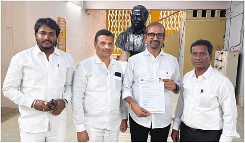 பரந்தூர் விமான நிலைய எதிர்ப்பு குழுவினரை விஜய் சந்தித்து பேச அனுமதி கோரி மனு