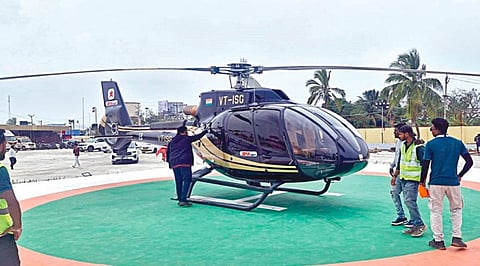 கோவளத்தில் ஹெலிகாப்டர் சவாரி தொடக்கம் - ரூ.6,000 கட்டணம்