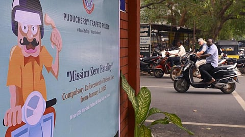 அமலுக்கு வந்தது கட்டாய ஹெல்மெட் நடைமுறை @ புதுச்சேரி