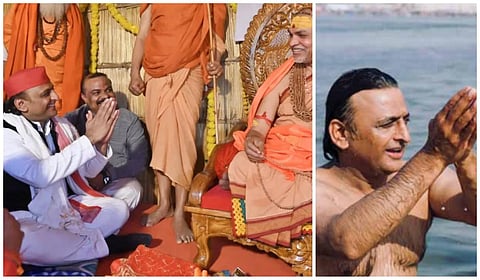 மகா கும்பமேளாவில் அகிலேஷ் யாதவ் புனித நீராடல்: இடைத்தேர்தல் லாபத்துக்காக என விமர்சனம்