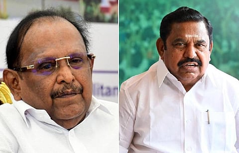 அமைச்சர் ரகுபதி மற்றும் எடப்பாடி பழனிசாமி