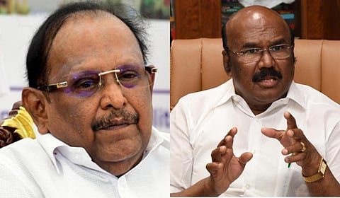 அமைச்சர் ரகுபதி மற்றும் முன்னாள் அமைச்சர் ஜெயக்குமார்.