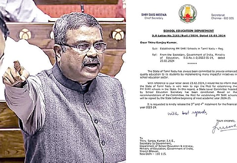 ஸ்டாலின் குற்றச்சாட்டுக்கு தர்மேந்திர பிரதான் மறுப்பு; தமிழக அரசின் ஒப்புதல் கடிதத்தை பகிர்ந்தார்