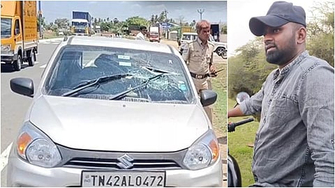 ஈரோடு அருகே கார் விபத்தை ஏற்படுத்தி சேலத்தை சேர்ந்த ரவுடி படுகொலை: 3 பேரை துப்பாக்கியால் சுட்டுப் பிடித்த போலீஸார்