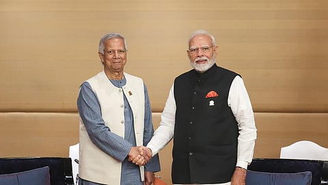 பிரதமர் மோடியுடன் வங்கதேச தலைமை ஆலோசகர் முகமது யூனுஸ் சந்திப்பு