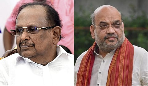 தமிழக அமைச்சர் ரகுபதி மற்றும் மத்திய உள்துறை அமைச்சர் அமித் ஷா