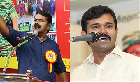 சீமான் மற்றும் சாட்டை துரைமுருகன் | கோப்புப்படம்