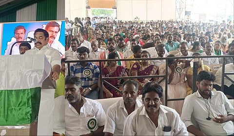 தமிழ்நாடு அனைத்து வணிகர் சங்கங்களின் பேரமைப்பின் சார்பில் 42வது வணிகர் தினத்தில் அதிமுக பொதுச் செயலாளர் எடப்பாடி பழனிசாமி உரையாற்றினார் | படங்கள்: எம். முத்துகணேஷ்  