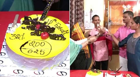 10-ம் வகுப்பு தேர்வில் தோல்வியடைந்தாலும் கேக் வெட்டி மகனை உற்சாகப்படுத்திய பெற்றோர்