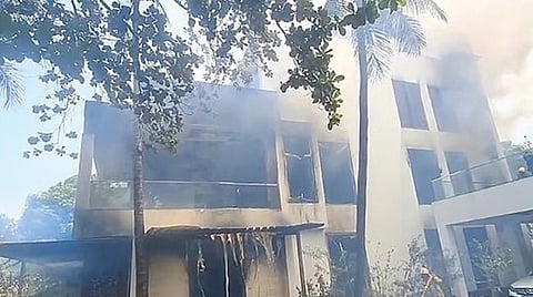 வளசரவாக்கத்தில் நடந்த தீ விபத்தில் மாடியிலிருந்து குதித்து தப்பிய பணிப்பெண்ணும் உயிரிழப்பு