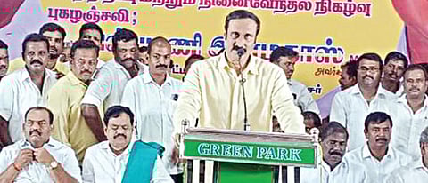 கடத்தூரில் நடந்த நிகழ்வில் பாமக தலைவர் அன்புமணி ராமதாஸ் பேசினார்.