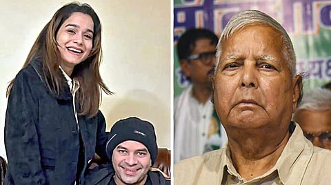 ​காதலி​யுடன்​ தேஜ் பிர​தாப்​