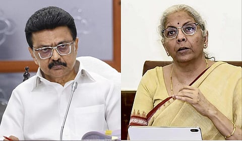 தமிழக முதல்வர் மு.க.ஸ்டாலின், மத்திய நிதியமைச்சர் நிர்மலா சீதாராமன்