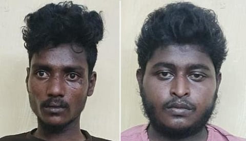 அத்திப்பட்டு ரயில் நிலையத்தில் பயணியை தாக்கிய இருவர் கைது