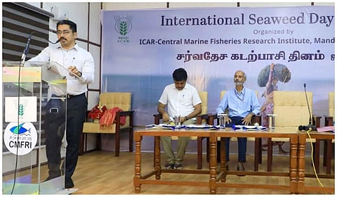 ராமேசுவரம்: மத்திய கடல் நீர்வளம் ஆராய்ச்சி நிலையத்தில் சர்வதேச கடல் பாசி தின விழா கொண்டாட்டம்