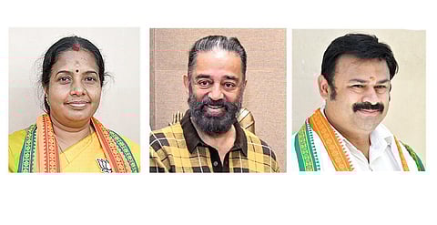 வானதி சீனி​வாசன், கமல்​ஹாசன், மயூரா எஸ்​.ஜெயக்​கு​மார்