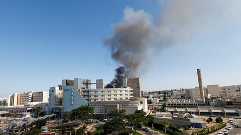 இஸ்ரேலில் தாக்குதலுக்கு உள்ளான சொரோகா மருத்துவமனை.