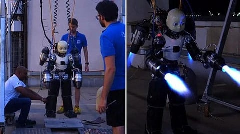 ‘iRonCub3’ - இத்தாலியின் பறக்கும் ஹியூமனாய்டு ரோபோ: சோதனை வெற்றி!