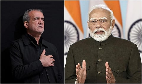 ஈரான் அதிபர் மசூத் பெசெஷ்கியன், பிரதமர் மோடி