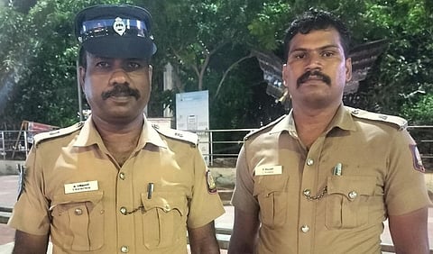 காவலர்கள் ரவிக்குமார், சிவமணி